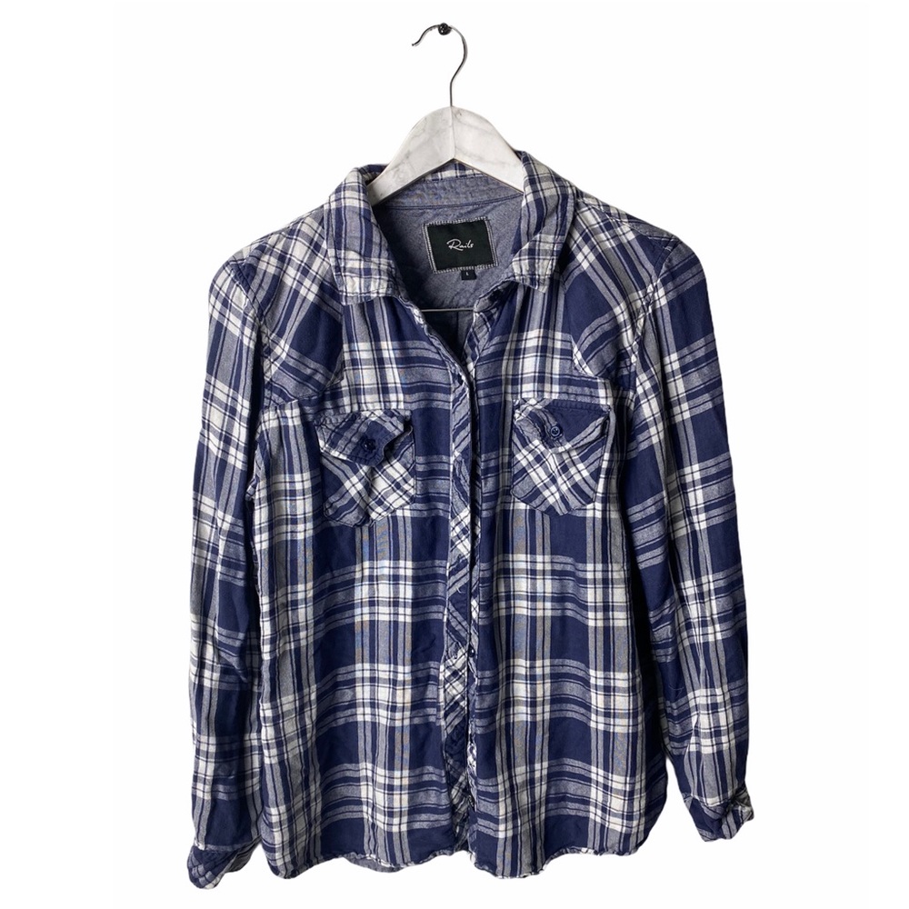 Rails Flannel Plaid button Up Shirt Large